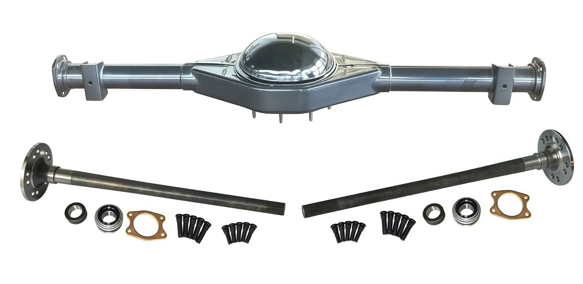 1964-1966 Ford Mustang Crate Differential System - Cast-Aluminum Third Member with Worm Gear Limited Slip