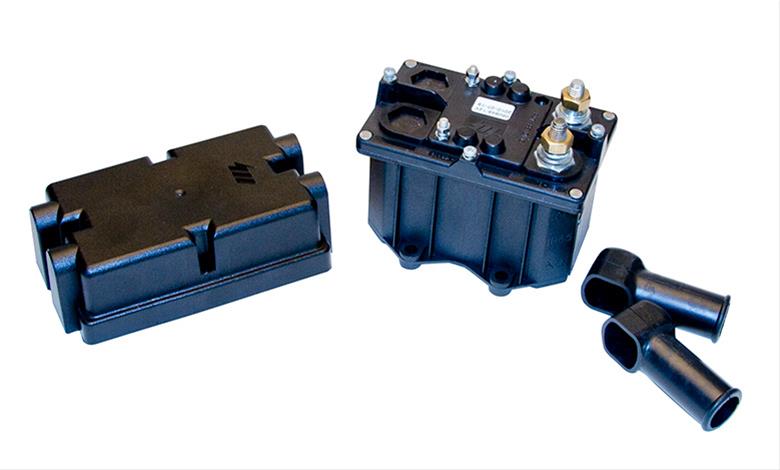 [FR1051] Battery Disconnect: Electro-Wizard Battery Switch 12 Volt Grounded Solenoid w/Battery Terminal Covers