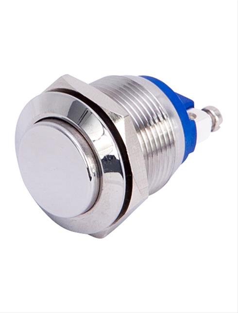 [FR1302] Stainless Steel Push Button Switch Raised Flat