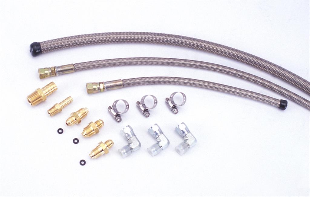 [FR1610] Power Steering: Stainless Braided Hose Kit