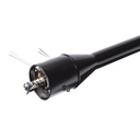 Collapsible/Laser Cut Floorshift Tilt Column: 2 in dia; 30" length Black finish