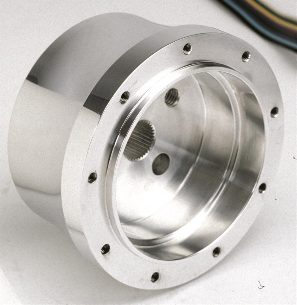 [FR20113.CLR] Steering Wheel Adapter: Steering Wheel 9 bolt . Polished Aluminum Custom Color Powdercoat