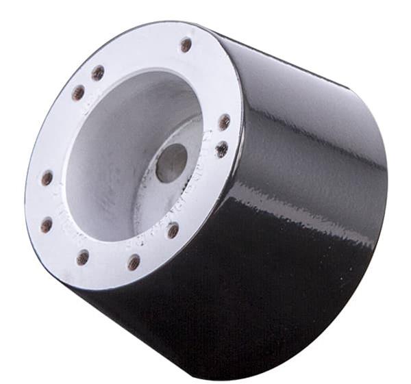 [FR20119OEBK] Steering Wheel Adapter: Pol. Tapered 5&6 bolt Combination for GM column Black Powdercoat