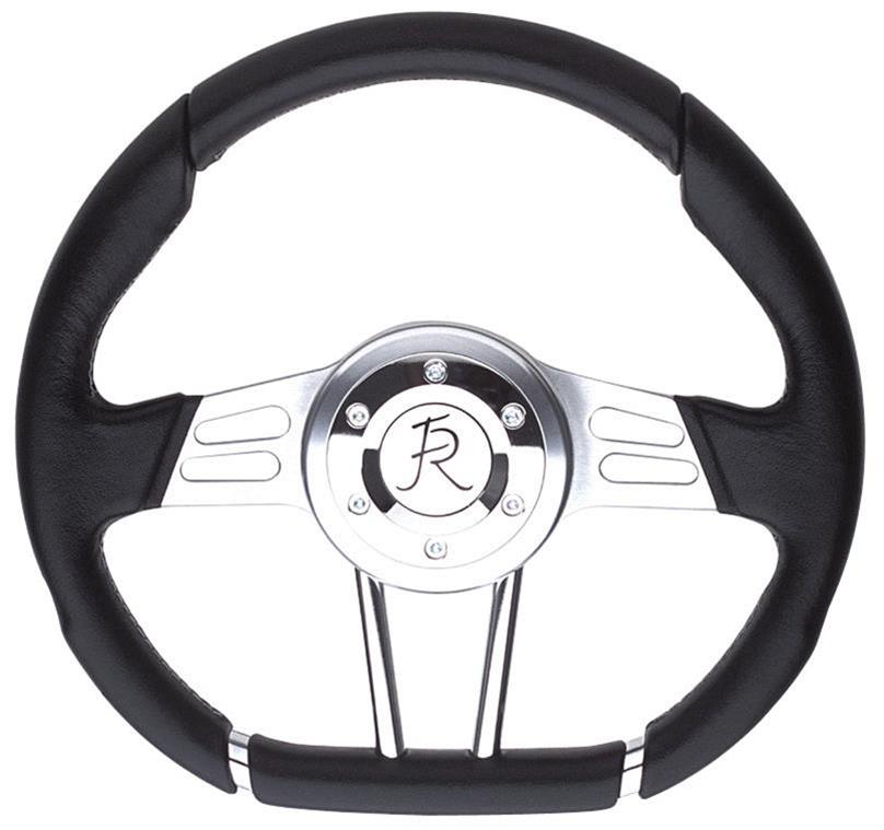 [FR20130BK] Steering Wheel: D Shaped Wheel - Black 13.5 inch