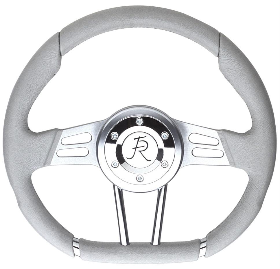 [FR20130LG] Steering Wheel: D Shaped Wheel - Light Grey 13.5 inch