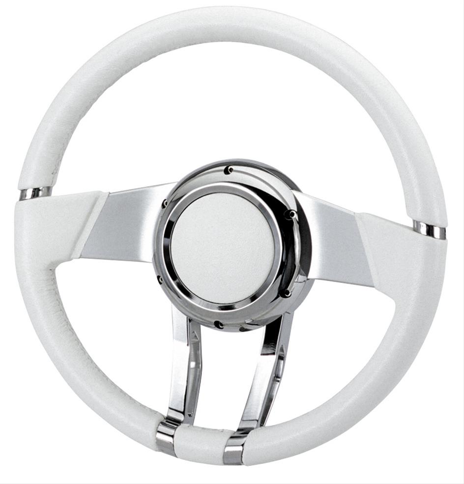 [FR20150WH] Steering Wheel: Waterfall: 13.8" White Leather