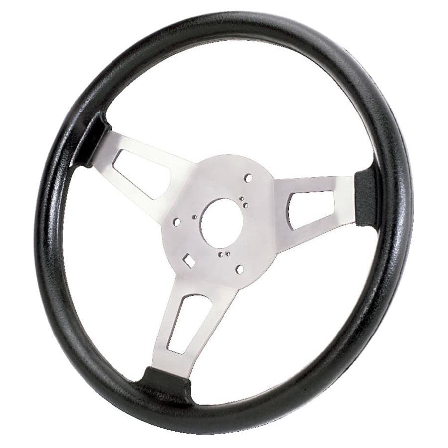 [FR20174KT] Steering Wheel: Leather Muscle Tuff 14" Wheel with 9 Bolt Adapter and Horn Button