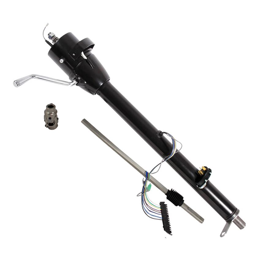 [FR21100P2BK] Columnshift Tilt: 60-66 Chevy/GMC C/K10 C/K20 GS Late Pwr Box Black Powdercoat Column