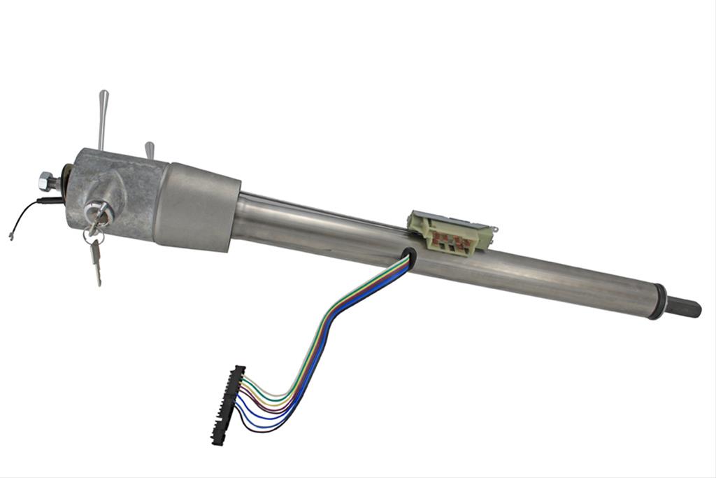 [FR30006.48] Direct Fit GM Key Floorshift Tilt Column C10 73.87: Mill Finish, with Key 1" 48