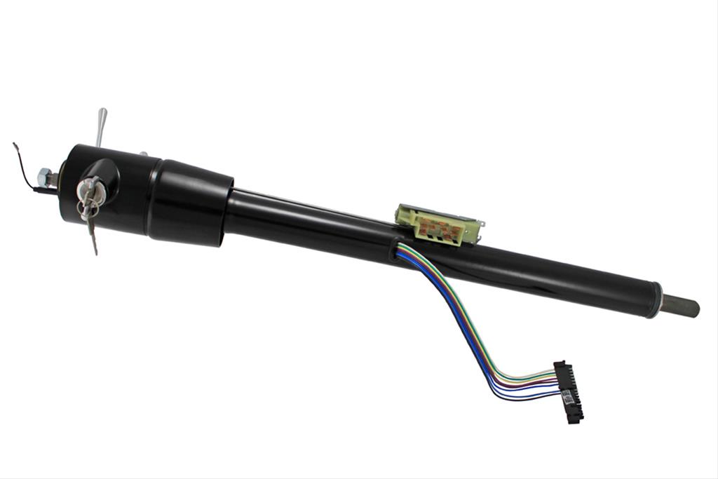 [FR30006.48BK] Direct Fit GM Key Floorshift Tilt Column C10 73.87: Black Powdercoat, with Key 1" 48