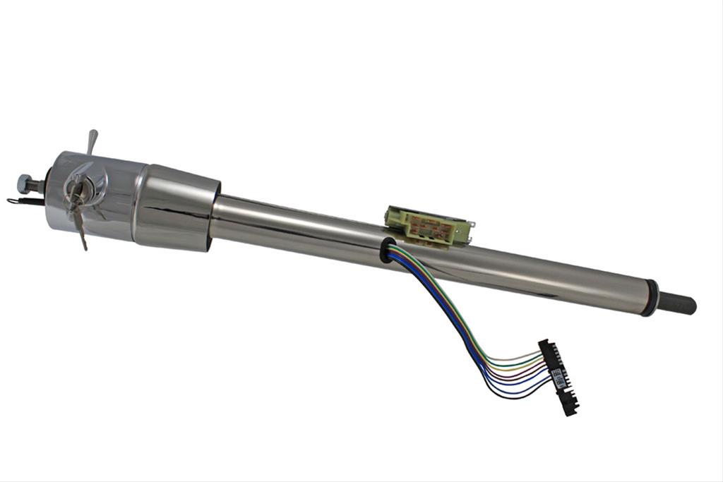 [FR30006.48SS] Direct Fit GM Key Floorshift Tilt Column C10 73.87: Polished, with Key 1" 48