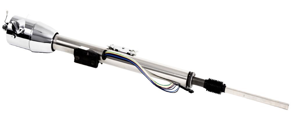 [FR30011CM] Direct Tilt Key for Mopar 1970-76 Floorshift Column: Mnl Box, Mill Fin Direct Fit (incl clamp, wiring  con, ujoint)