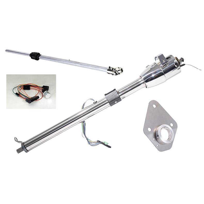 [FR30017KTFSS] Columnshift: 1966-71 Bronco Kit Ford SW Spline Polished Finish