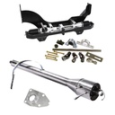 Rack and Pinion Kit: Chevelle 66-67 Mnl Standard Ratio Cradle Kit w/Mill Finish Column