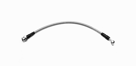 [220-8515] 15" OAL Flexline -3 Hose to 45 Deg. Block,M10 x 1.00 Bubble Flare