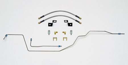 [220-15277] Flexline Kit, 14 inch, -3, M10-1.0 IF,1/8 NPT 90 Deg,w/tubing