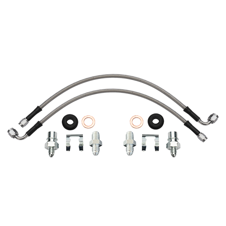 [220-17551] Flexline Kit,16in.,90 Deg,-3 Male to M10-1.0 BF,M10-1.0 Banjo
